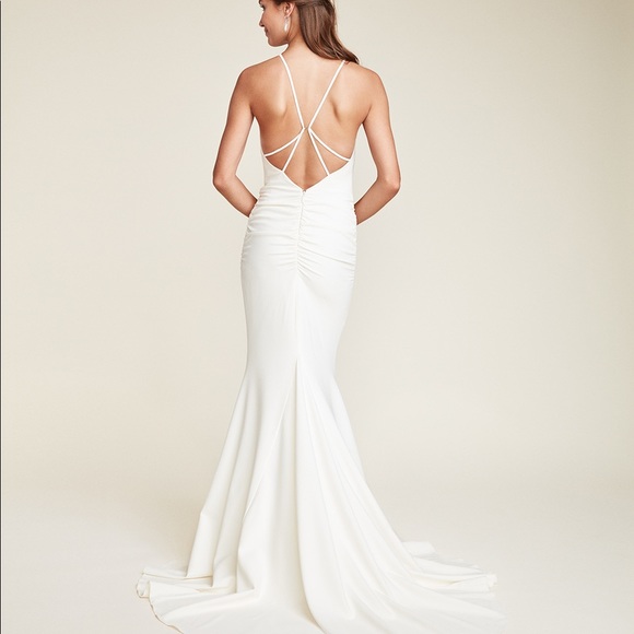 Ivory Halter Top Wedding Gown (never worn) - Picture 6 of 6